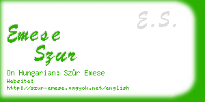 emese szur business card