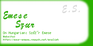 emese szur business card